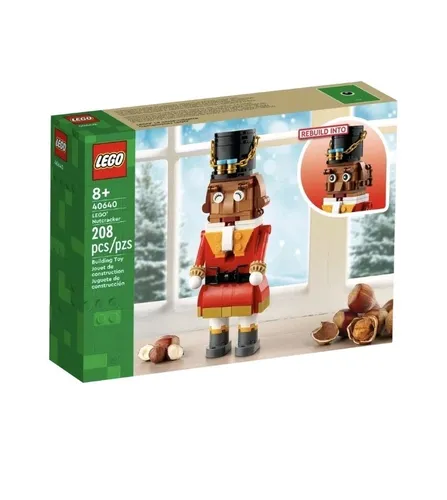 LEGO 40640 Nussknacker - Winterliche Deko Figur für Weihnachten - LEGO Set 40640 mit 208 Teilen, ideal für kreative Bastler ab 8 Jahren. Perfekte Geschenkidee für die festliche Jahreszeit!