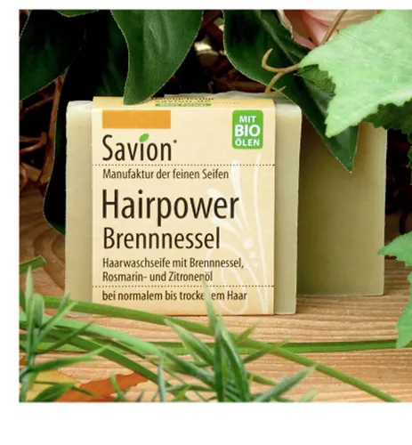 Savion Haarseife Brennnessel für normales bis trockenes Haar 85 g