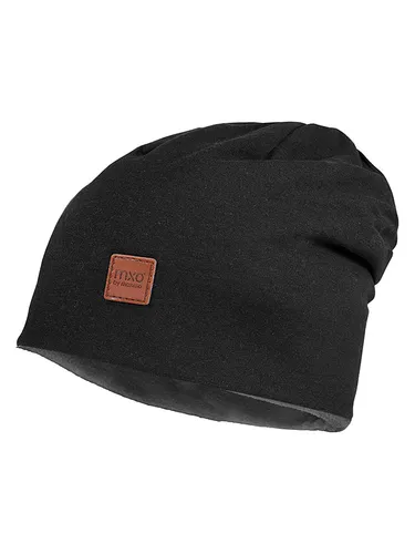 MaxiMo Wende-Beanie in Schwarz/ Grau, Größe 57 cm, schwarz/grau, Baby