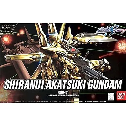 1/144 HG SHIRANUI AKATSUKI GUNDAM - Detaillierter Bausatz - Gaming-Zubehör: Ideal für Einsteiger, kein Bemalen oder Kleben nötig, einfach zusammenstecken! Ca. 14 cm groß und mit 80 bis 200 Teilen für ein spannendes Bau-Erlebnis!