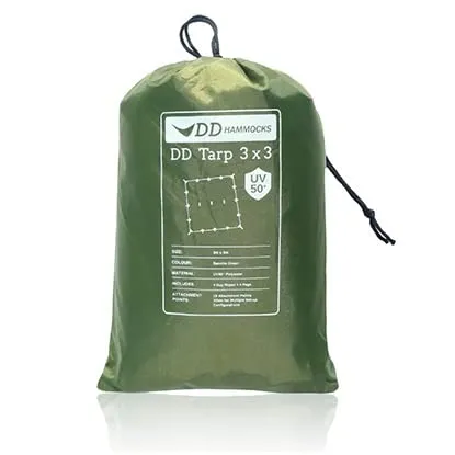 DD Tarp UV50+ 3x3 Bancha Green, Zeltdach, Plane mit UV-Schutz grün