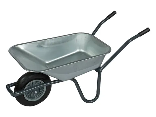 Pro-Bau-Tec Verzinkte Stahl Gartenschubkarre 85L