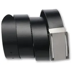 Koppelgürtel mit gebürsteter Schließe, Gr. 95, schwarz von Bernd Götz