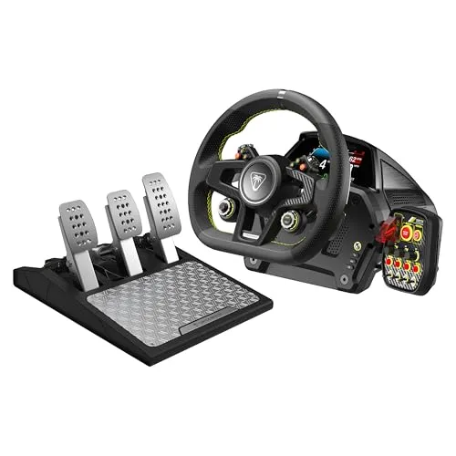 Turtle Beach VelocityOne Race Lenkrad - Force Feedback Pedalsystem mit Hall-Effekt-Sensoren, ultra-realistisch für Xbox Series X|S, One & Windows 10/11