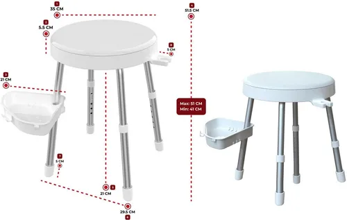 Dusch- und Badhocker BISCHOF, weiß