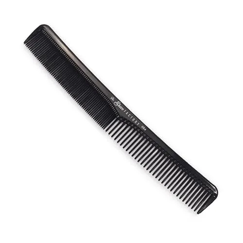 THE SHAVE FACTORY Hitzebeständiger Schwarzer Kamm – Schwarz 054 – Robuster Haarkamm für Professionelle Stylisten & Zuhause – Bruchsicheres, Hitzebeständiges Styling-Werkzeug
