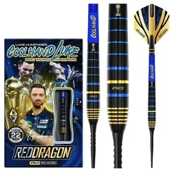 Red Dragon Luke Humphries TX4 Avenger Steeldarts - 24g - Darts, 90% Tungsten für optimalen Grip, entworfen in Zusammenarbeit mit PDC Weltmeister Luke Humphries für präzises Spiel.
