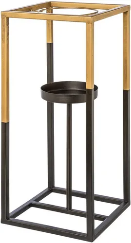 Kerzenhalter CREATIV DECO, gold, 21x50x21 cm - Setze stilvolle Akzente mit diesem eleganten Kerzenhalter aus hochwertigem Metall. Ideal für Teelichter, sorgt er für eine warme Atmosphäre in jedem Raum. Perfekt für Fensterbank, Sideboard oder Eingangsbereich.