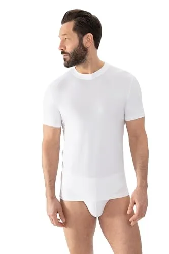 Mey Tagwäsche Dry Cotton Herren Shirt 1/2 Arm Weiß M(5) - Körpernahe Passform mit Rundhalsausschnitt und Halbarm, ideal für den täglichen Komfort aus atmungsaktivem Single-Jersey.