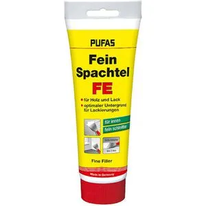 Pufas Spachtelmasse 033401000, FE Feinspachtel, weiß, für Wände, Innenbereich, 400g