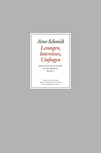 Bargfelder Ausgabe. Supplemente: Band 2: Lesungen, Interviews, Umfragen - Sozialwissenschaften, umfassende Sammlung mit DVD und 12 CDs für tiefere Einblicke in Lesungen und Interviews.