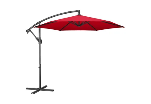 SONGMICS Sonnenschirm 300 cm mit Kurbel und Ständer