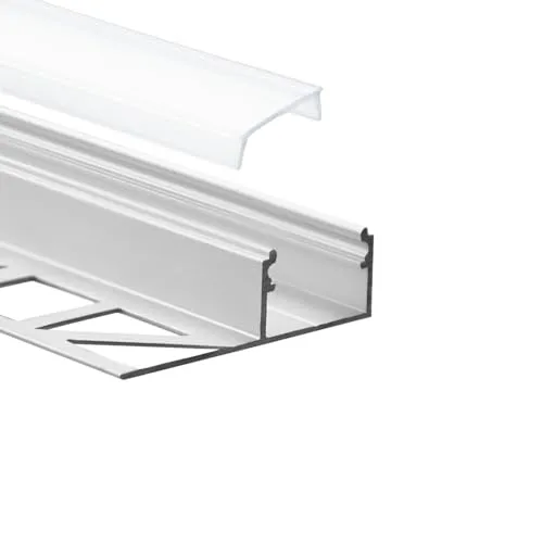 tktrading24 GX-FP2 LED Premium Alu Fliesenprofil 10mm silber - 2m opal