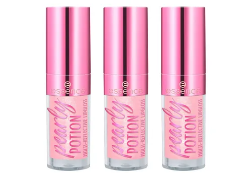 Essence Lipgloss pearly POTION MULTI-REFLECTIVE LIPGLOSS, 3-tlg., Perliges und natürliches Finish, goldener Pfirsichton, vegan.