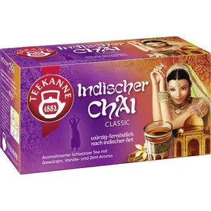 Teekanne Tee Indischer Chai Classic, 20 Teebeutel, 40g