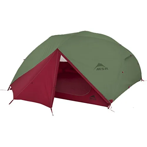 MSR Elixir 4 Grün V2 - Wohnliches 4-Personen-Zelt - Zelte: Das komfortabelste Vier-Personen-Zelt für Rucksacktouren mit einfachem Aufbau und 35 % mehr Stauraum. Ideal für Outdoor-Abenteuer!