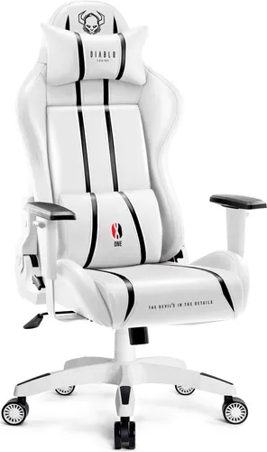 Diablo X-One 2.0 Gaming Stuhl - Ergonomischer Gamer Chair mit verstellbaren Armlehnen - Gaming-Stuhl mit erstklassigem Sitzkomfort, ergonomischem Design und verstellbaren Kopf- und Lendenkissen für optimale Wirbelsäulenunterstützung. Ideal für lange Gaming-Sessions und Home-Office.