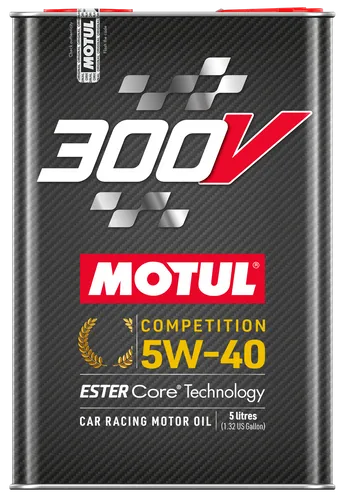 MOTUL 300V COMPETITION 5W-40 Motoröl - Hochleistungs-Motoröl mit ESTER Core® Technologie, ideal für Rennsport und leistungsstarke Fahrzeuge, sorgt für optimale Schmierung und Schutz.