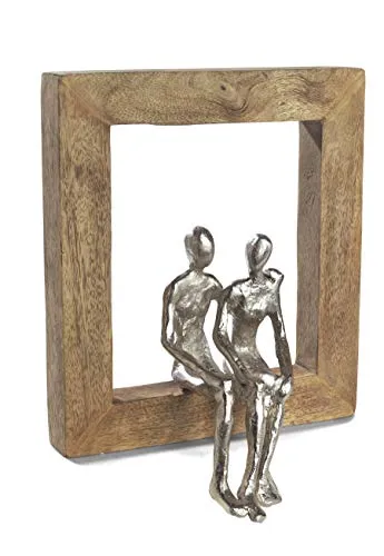 Moritz Skulptur Rahmen Gemeinsam was kommt in silber von Moritz