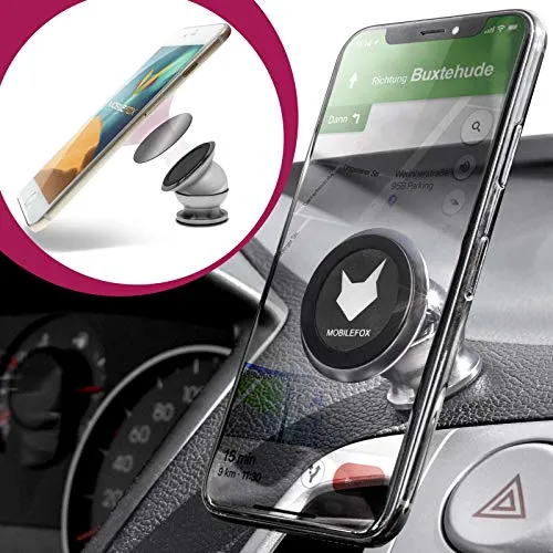 Mobilefox Universal KFZ Auto Magnet Handy Kugelkopf Halter Smartphone Armaturenbrett Halterung