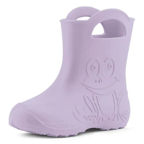Ladeheid Eva federleichte Kinder Gummistiefel für Jungen und Mädchen Regenschuhe LA-CA-01 Helllila, 22/23 EU