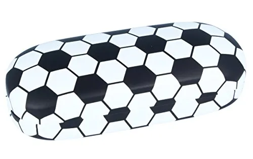 cooles Brillenetui - Fußball - abwischbar - stabile Hartschale - innen weich ausgeschlagen
