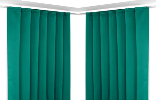 Beautex Verdunkelungsvorhang 2er Set Verdunkelungsgardine mit U-Band, Blackout Vorhang abdunkelnd (2 St), Kräuselband, verdunkelnd