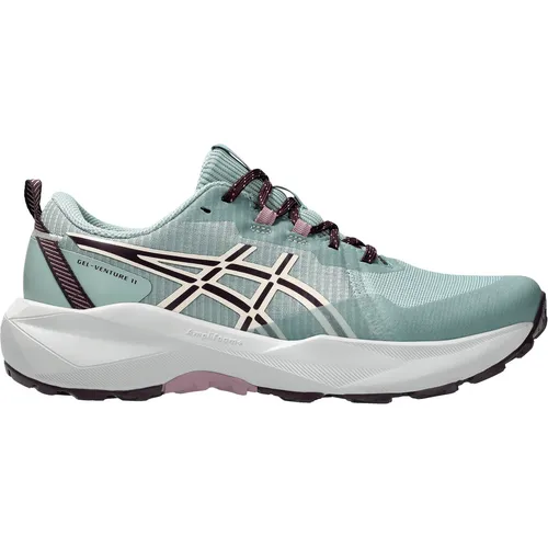Asics Damen Sneaker GEL-Venture 11 grün (8USA=39.5) - Der GEL-Venture 11 von ASICS ist ideal für Trail Running. Mit atmungsaktivem Mesh-Obermaterial und robustem Grip bietet er Komfort und Stabilität auf unebenen Wegen. Perfekt für sportliche Abenteuer im Freien.