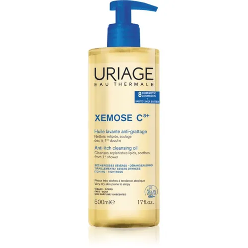 Uriage Xémose Cleansing Soothing Oil 500 ml - Duschöl für trockene und empfindliche Haut, spendet intensive Feuchtigkeit und lindert Hautreizungen, ideal für ein sanftes Reinigungserlebnis.