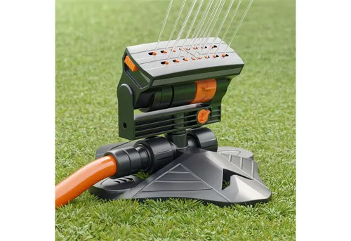 Björn&Schiller Viereckregner Rasensprenger aus ABS, verstellbares Rasen Bewässerungssystem, für Flächen bis 60 m², mit Sprühweitenregulierung, stabilem Kunststoffgehäuse