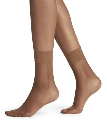 FALKE Damen Socken Shelina 12 DEN W So ultra-transparent einfarbig 1 Paar, Braun Hazel 5187, 39-42