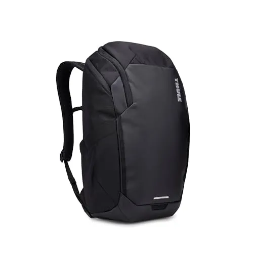 Thule Uni-Erwachsene Chasm Rucksack 26L, Schwarz - Tagesrucksack aus 100 % recycelten Materialien, schützt ein 16-Zoll-MacBook und bietet schnellen Zugriff auf Essentials in der oberen Reißverschlusstasche.