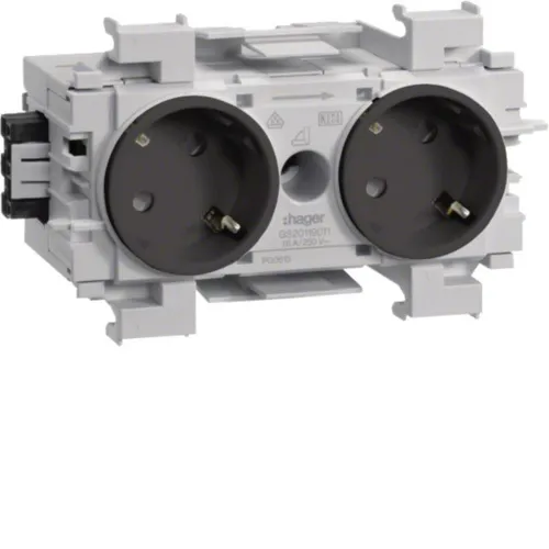 tehalit Steckdose 2-fach 45° Wago Steck-/Klemmtechnik von Tehalit 2-fach Steckdosen