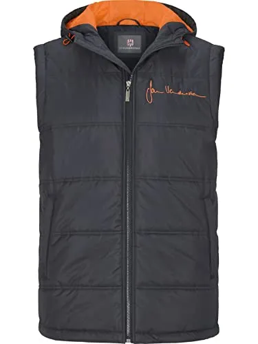 Jan Vanderstorm Herren Outdoorweste Nithard - Dunkelblau, Größe 56 - Funktionsjacke für plus-size Männer, modisch und bequem, wasserabweisend mit wärmender Wattierung. Ideal für Freizeitaktivitäten und vielseitig kombinierbar.