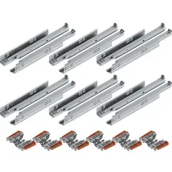 BLUM Tandem Blumotion plus - 6 Garnituren, 420 mm - Zubehör für Möbel: Hochwertige BLUM Tandem Vollauszug-Schienen mit integrierter Blumotion für sanftes Schließen und werkzeuglose Montage - ideal für eine mühelose Installation.