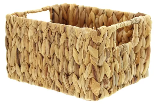 Füllkorb aus Wasserhyazinthe mit Griffen 22 x19 x13 cm Brotkorb Obstschale Korb