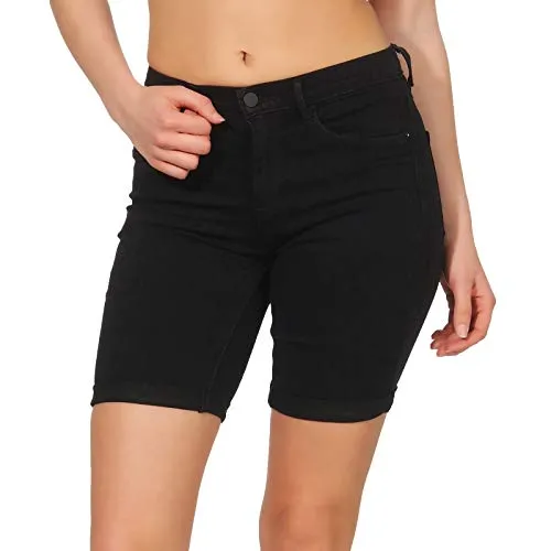 ONLY Female Jeans-Shorts ONLRAIN - Damen-Shorts mit mittlerer Taille, eng anliegend und aus nachhaltigem LENZING ECOVERO Material für einen komfortablen Tragekomfort.