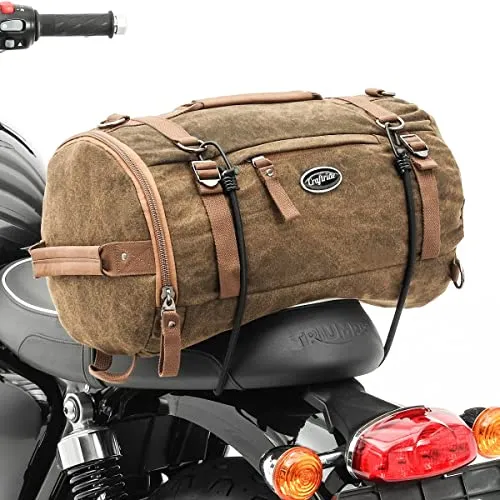 Hecktasche Vintage 25L kompatibel mit Chopper/Custombike braun CB13876