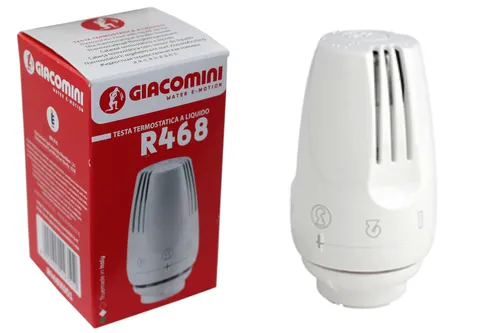 Giacomini R468 Thermostatkopf mit Flüssigkeitsfühler, Clip Clap, R468X001