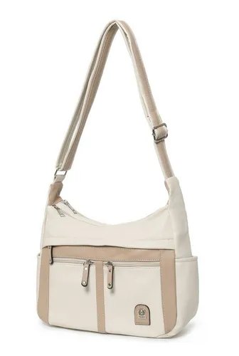 ITALYSHOP24 Schultertasche Damen Tasche Vintage Shopper Umhängetasche Handtasche CrossOver Reise, Crossbody Leder Optik Reisetasche Henkeltasche City Bag Beuteltasche