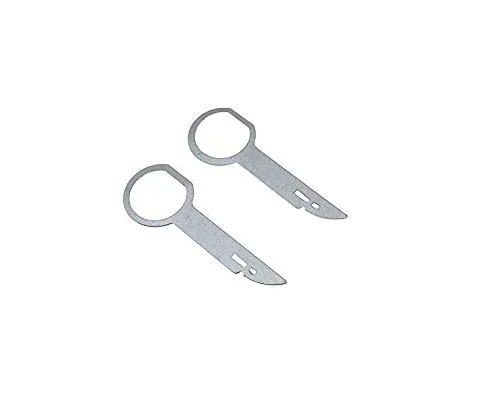 2er Set Auto Radio Entriegelung Bügel Schlüssel Navi Autoradio Entriegelungsbügel Ausbauschlüssel Entriegelungswerkzeug Radios waagerechter Entriegelungsschlitz