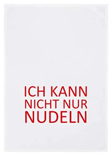 Geschirrtuch weiß, Pasta-Profi in Rot in weiß von 17;30