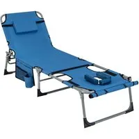 COSTWAY Sonnenliege klappbar mit Gesichtsöffnung