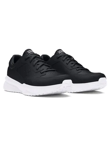 Under Armour Herren UA Edge LTHR Trainingschuhe, Black/Black/White, 40 EU - Laufschuhe mit durchgehender Mikro-G-Schaum-Zwischensohle für optimale Stabilität und reaktionsfreudige Dämpfung.