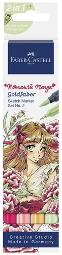 FABER-CASTELL Sketch Marker GOLDFABER, Set Romantic Manga 2 4