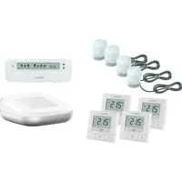 Set Fußbodenheizung - Basic für 4 Räume - Komplettset für die intelligente Heizungssteuerung in 4 Räumen: einfache Installation, effiziente Temperaturregelung und hohe Kompatibilität mit Smart Home Systemen.