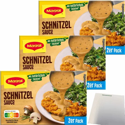 Maggi Schnitzelsauce mit natürlichen Zutaten 3er Pack für 6x250ml usy Block