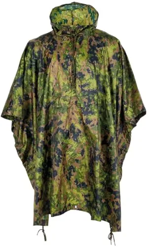 MFH US Army Regenponcho RipStop - Vielseitiger Regenmantel - Regenjacke für Herren mit verschweißten Nähten, beidseitig tragbar und ideal als Zelt oder Unterstand. Verstellbare Kapuze und Nutzung als Sommerschlafsack machen ihn zum perfekten Begleiter für Outdoor-Aktivitäten.