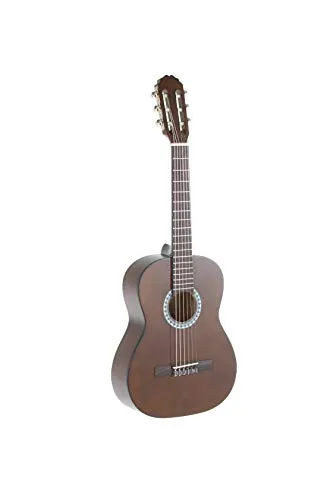 GEWA Konzertgitarre, Gitarre Basic, Korpus Linde, Griffbrett Pakkaholz, verchromte Mechaniken, 1/2 walnussfarben