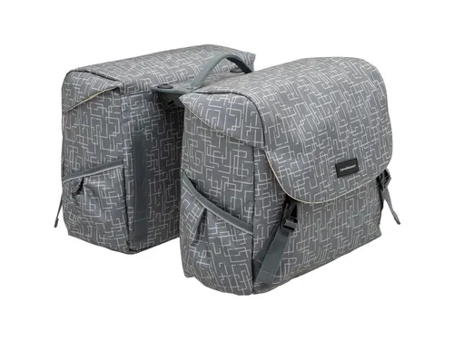 New Looxs Mondi Joy Double Racktime Doppeltasche, Ivy Grey, 38 Liter - Fahrradtaschen mit 38 Litern Volumen, aus wasserabweisendem Polyester für optimalen Schutz bei jedem Wetter.